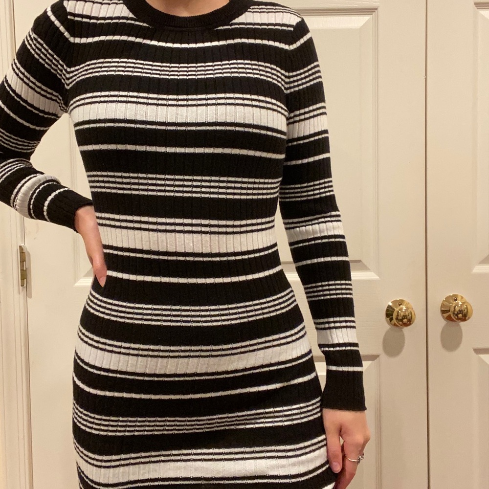 H&M Black Striped Dress